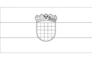 Página para Colorir Página para Colorir da Bandeira da Croácia