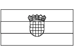 Página para Colorir Criar uma página para colorir com a bandeira da Croácia