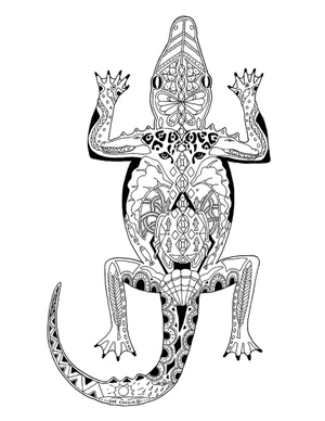 Página para Colorir Página para Colorir Crocodilo Mandala - Folha 5