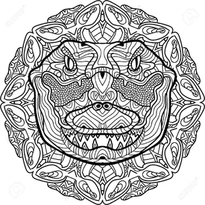 Mandala da Cabeça de um Crocodilo