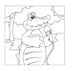 Crocodilo com Microfone