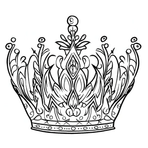 Página para Colorir Página de Ilustração de Coroas