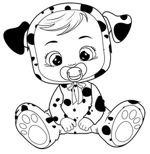 Página para Colorir Dotty de Cry Babies