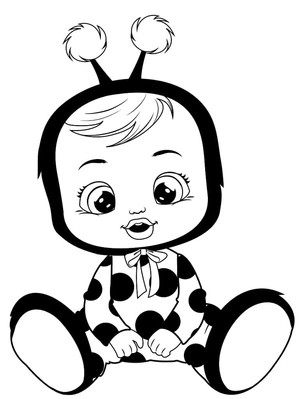 Página para Colorir Ladybug Cry Babies