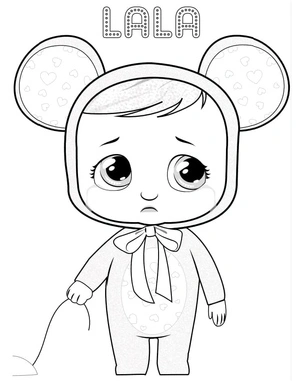 Página para Colorir Lala, a Cry Babies