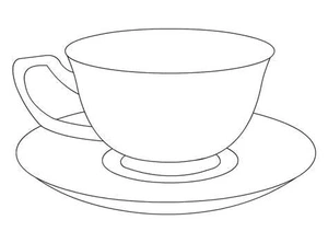 Página para Colorir Copo com Design Básico