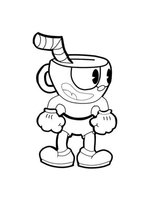Página para Colorir Cuphead - Página para Colorir