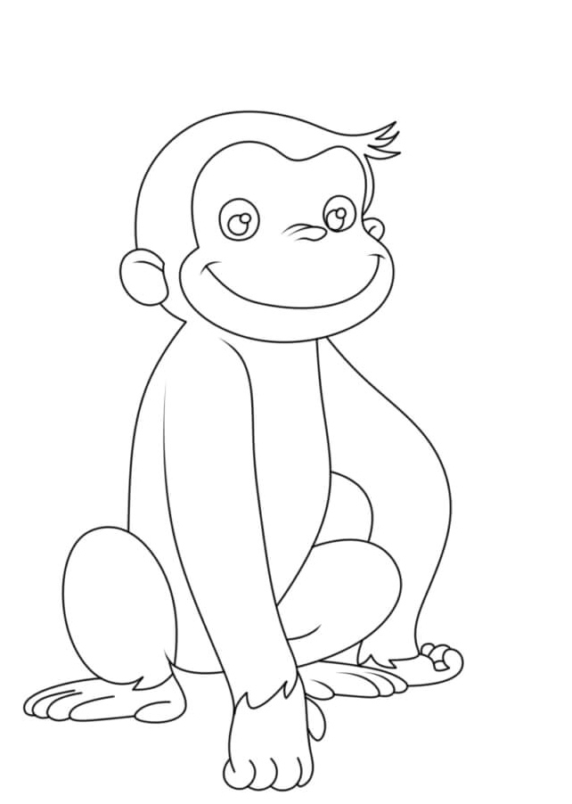 Página para Colorir Curioso e Alegre George