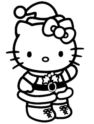 Página para Colorir Hello Kitty Fofinha de Férias