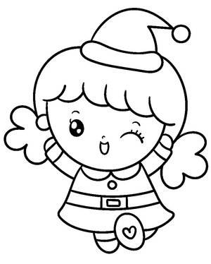 Adorável Menininha Celebrando o Natal