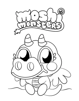 Página para Colorir Adorável Moshi Monster