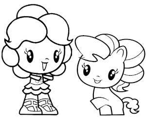 Página para Colorir Adorable Cutie Mark Crew - Página para Colorir