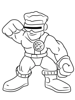 Página para Colorir Criatura Adorável de Um Olho