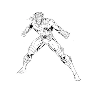 Página para Colorir Ciclope dos X-Men