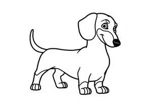 Desenho Animado de Dachshund