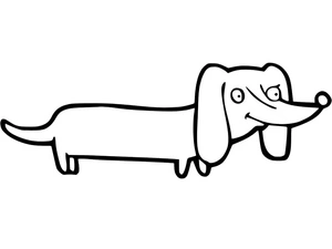 Página para Colorir Dachshund Engraçadinho