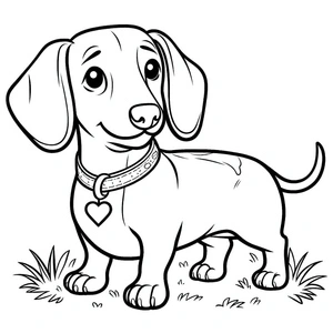 Página para Colorir Dachshund Miniatura