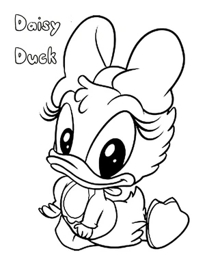 Página para Colorir Adorável Bebê Margarida