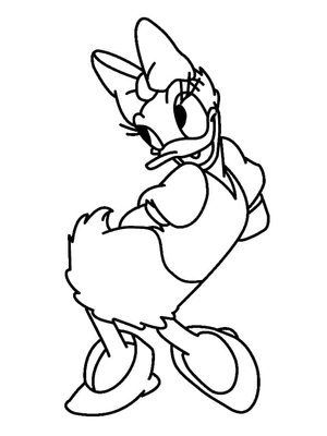 Página para Colorir Daisy Duck da série animada da Disney