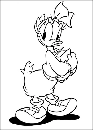 Página para Colorir Querida Margarida Duck