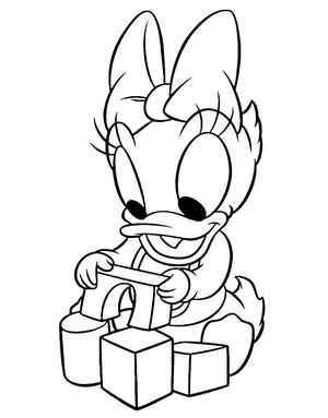 Página para Colorir Doce Patinho Daisy