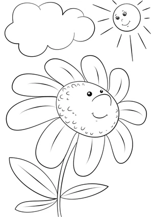 Página para Colorir Margarida Alegre
