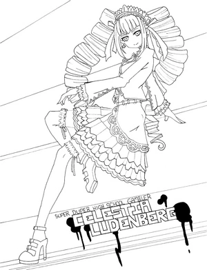 Página para Colorir Celestia de Danganronpa