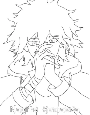 Página para Colorir Página para colorir do Nagito Komaeda de Danganronpa