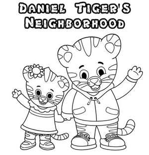 Página para Colorir Imagem em Alta Definição de Daniel Tiger