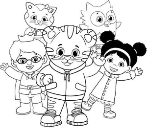 Página para Colorir Imagem do Daniel Tiger