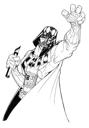 Página para Colorir Senhor das Trevas Vader