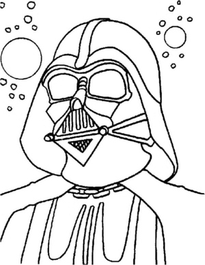 Página para Colorir de Darth Vader para Imprimir