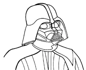 Página para Colorir Personagem Star Wars Darth Vader