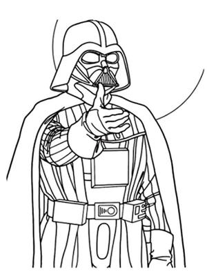 Página para Colorir Página para Colorir Star Wars com Darth Vader
