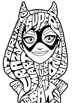 Página para Colorir Batgirl de DC Super Hero Girls