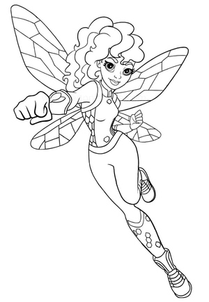 Abelha de DC Super Hero Girls - Página para Colorir