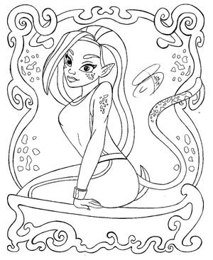 Página para Colorir Chita de DC Super Hero Girls
