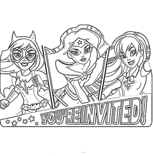 Página para Colorir das DC Super Hero Girls