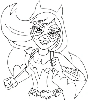 Página para Colorir DC Super Hero Girls Batgirl