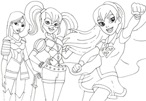 DC Super Hero Girls: Página de Colorir Grátis