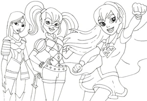 Página para Colorir DC Super Hero Girls: Página de Colorir Grátis