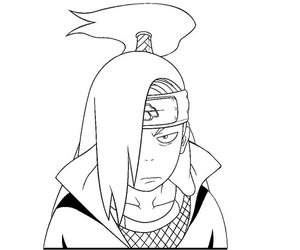 Página para Colorir Deidara Criativo