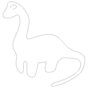 Dinossauro traçado, fácil página para colorir de rastreamento de dinossauro, impressão gratuita