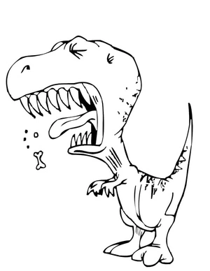 Tiranossauro Rex Cômico Coloring Page