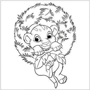 Bebê Simba de Natal