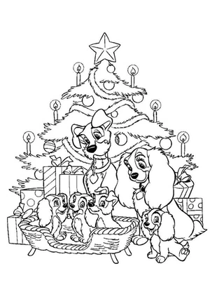 Página para Colorir Delícia Disney de Natal