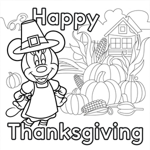 Disney Minnie Mouse tema de Ação de Graças