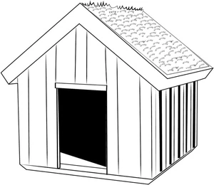Casinha de cachorro, fácil casinha de cachorro coloring page, free printable