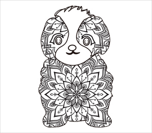 Mandala de Cachorrinho Adorável
