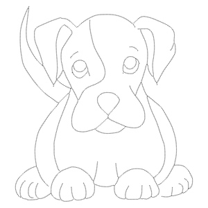 Página de Colorir e Traçar Filhote